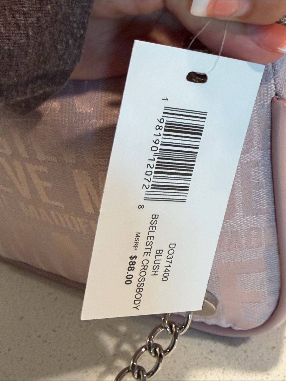 Steve Madden Dusty Pink Chain Strap Shoulder Bag - Picture 9 of 12